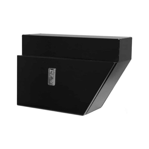 Ute Underbody Box with Tapered Door (Black) - Driver Side - With Tie Rails