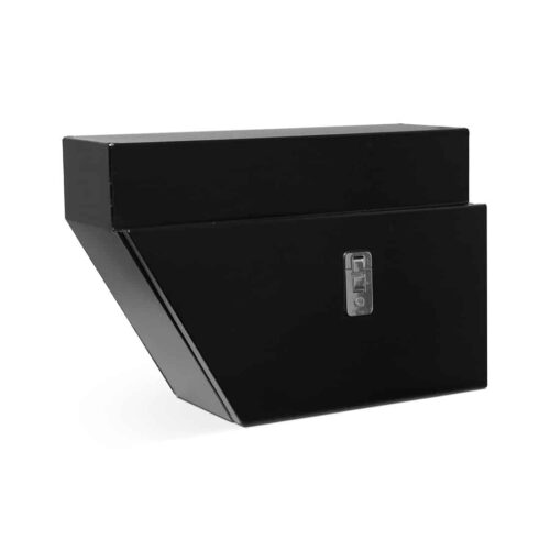 Ute Underbody Box with Tapered Door (Black) - Passenger Side - With Tie Rails