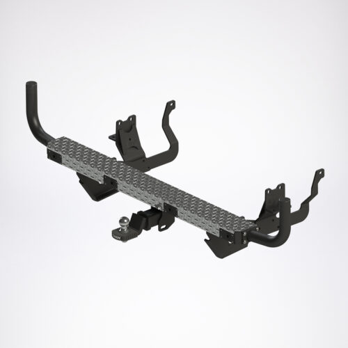 Black Cowhorn Rear Step and Towbar to suit Toyota Hiace LWB + SLWB 06/2025+