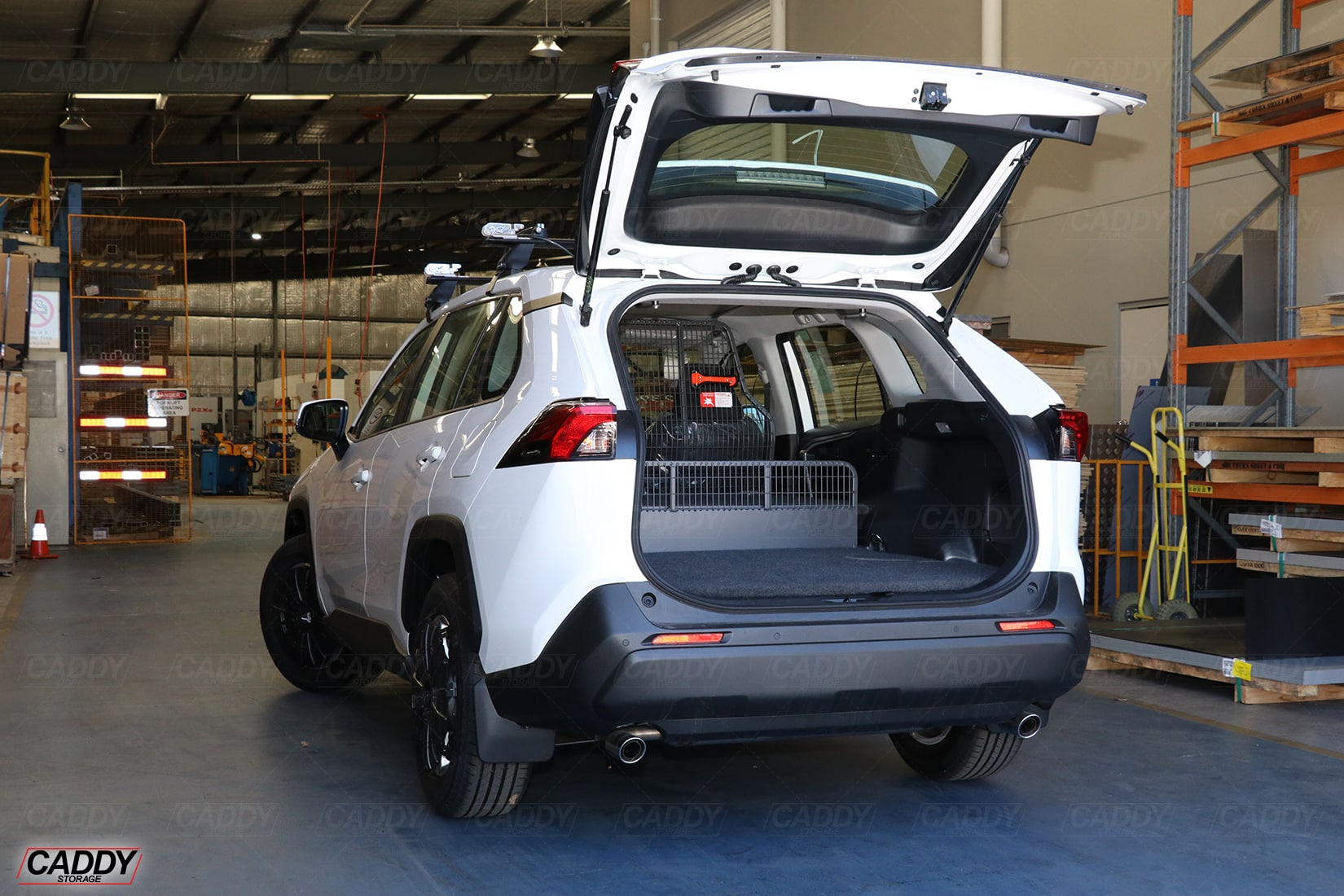 Toyota Rav 4 with a conversion kit to change rear seating into a cargo area